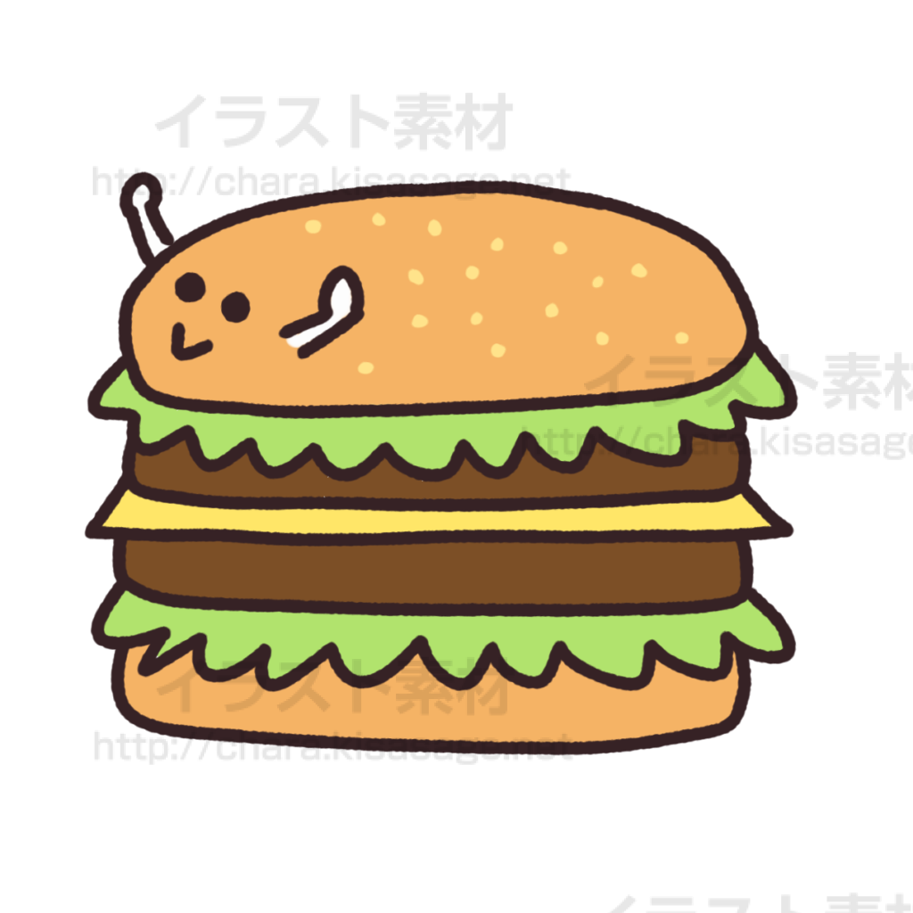 ハンバーガーのゆるキャラ キャラクターweb